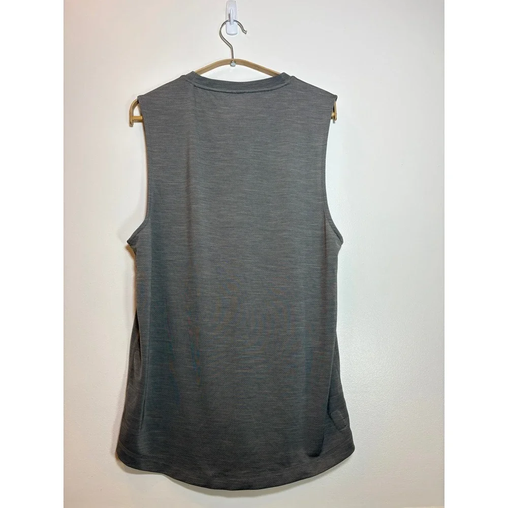 Vuori Mens Small Mesh Muscle Tank Gray V157 Sleeveless Shirt Performance Gym - Picture 2 of 11